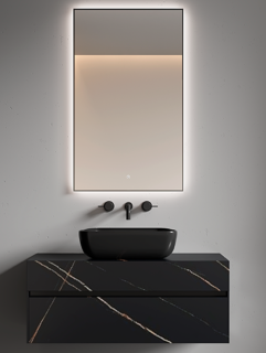 Зеркало с подсветкой Armadi Art Modern 569-MG 60 см сенсорный выключатель антизапотевание золото матовое